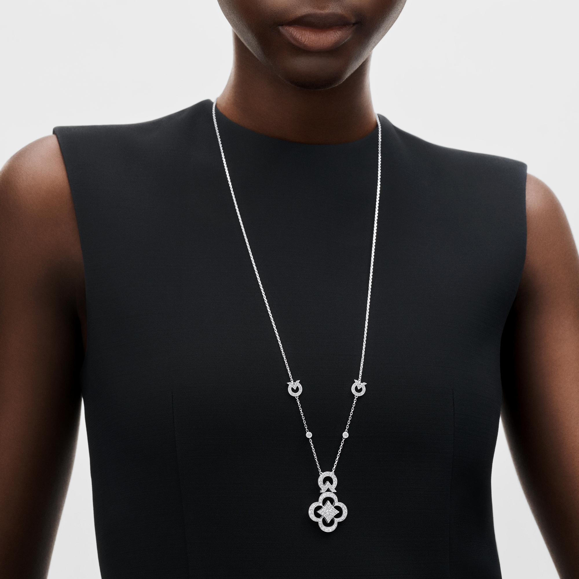  Categorias Todas as Joias Colar Les Ardentes, Ouro Branco e Diamantes | Louis Vuitton ® (Zoom no Produto)