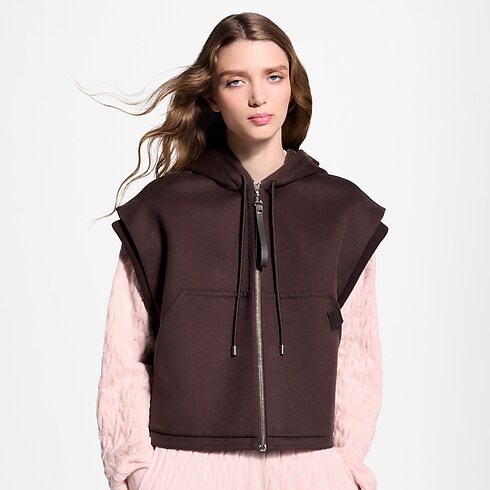 Ready-to-Wear Casacos e Jaquetas Colete com Detalhe em Tricô e Zíper | Louis Vuitton ® (Zoom no Produto)