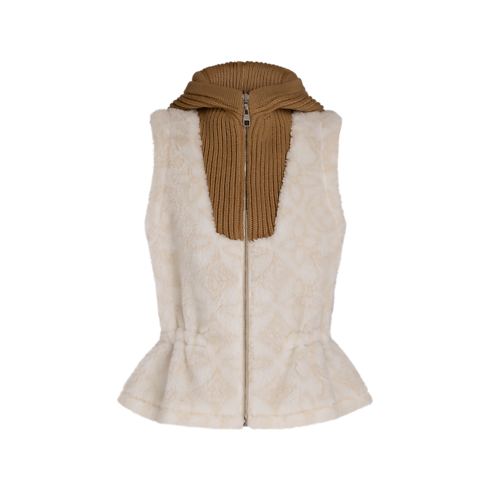 Colete em Fleece com Monogram – Vista Frontal