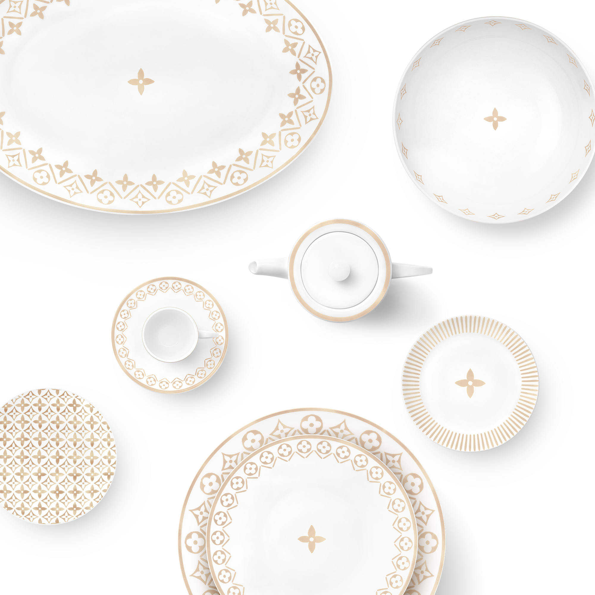  Casa e Arte do Jantar Mesa Posta Conjunto de 2 Xícaras de Café e Pires | Louis Vuitton ® (Zoom no Produto)