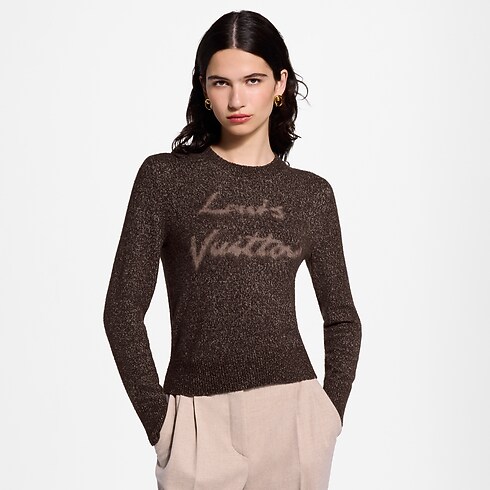 Ready-to-Wear Tricot Cursive Signature Pullover | Louis Vuitton ® (Zoom no Produto)