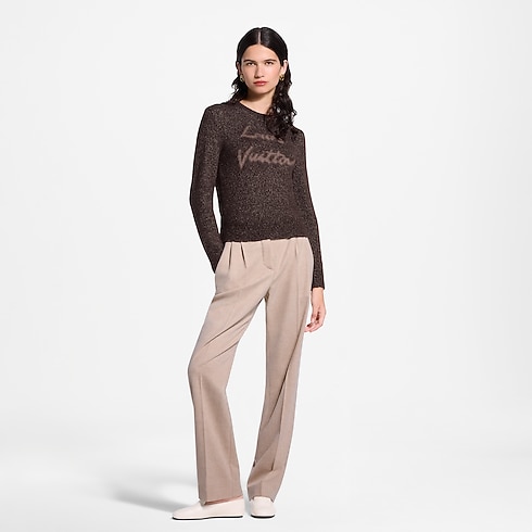 Ready-to-Wear Tricot Cursive Signature Pullover | Louis Vuitton ® (Zoom no Produto)