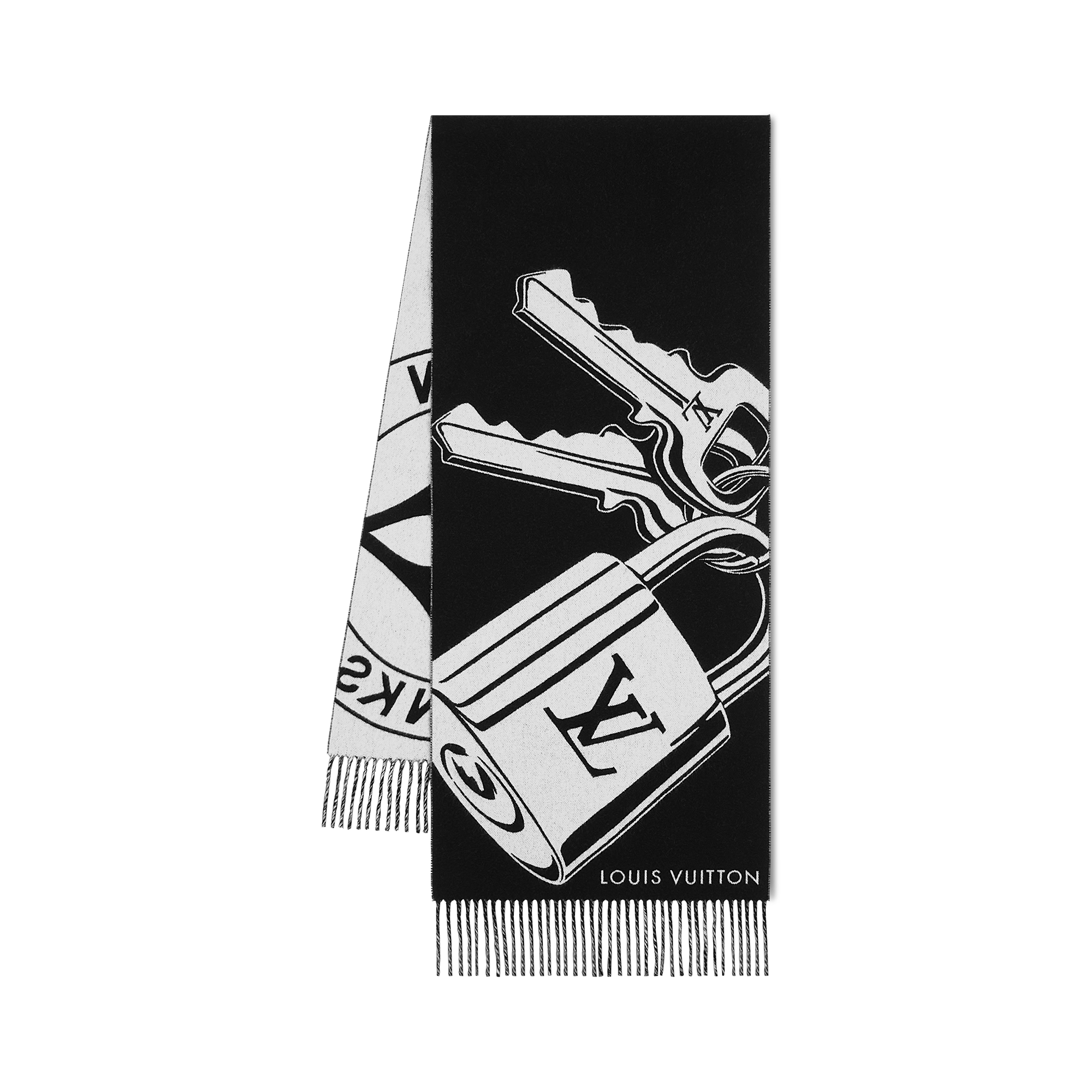 S00 Acessórios Cachecóis Echarpe Lock And Keys | Louis Vuitton ® (Zoom no Produto)