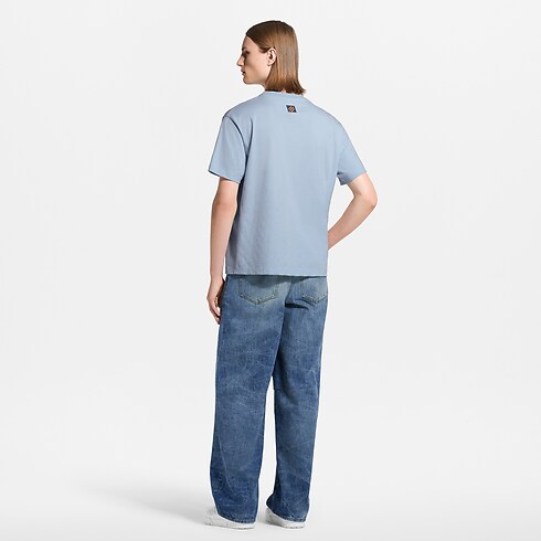 Ready-to-Wear Camisetas e Polos Flock Print Gradient Signature T-Shirt | Louis Vuitton ® (Zoom no Produto)