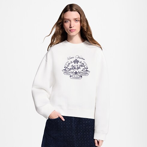 Ready-to-Wear Camisetas e Moletons Flocked Signature Sweater | Louis Vuitton ® (Zoom no Produto)