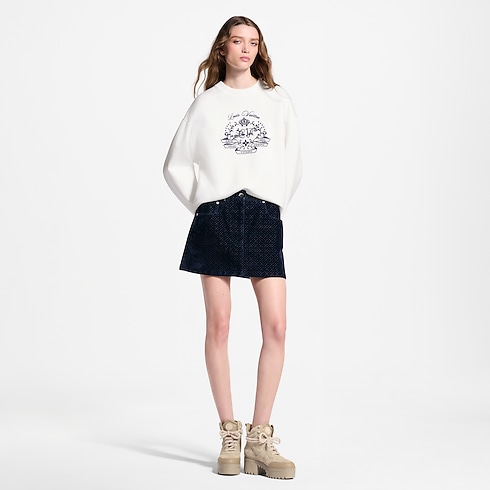 Ready-to-Wear Camisetas e Moletons Flocked Signature Sweater | Louis Vuitton ® (Zoom no Produto)