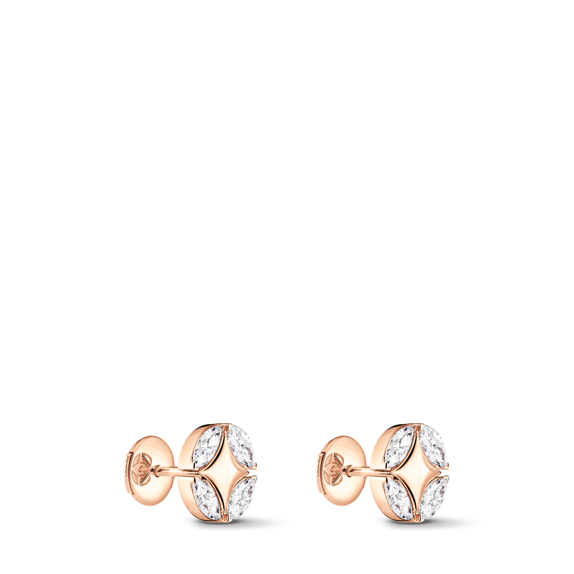  Joalheira Brincos Galaxie Ear Studs, Rose Gold and Diamonds | Louis Vuitton ® (Zoom no Produto)