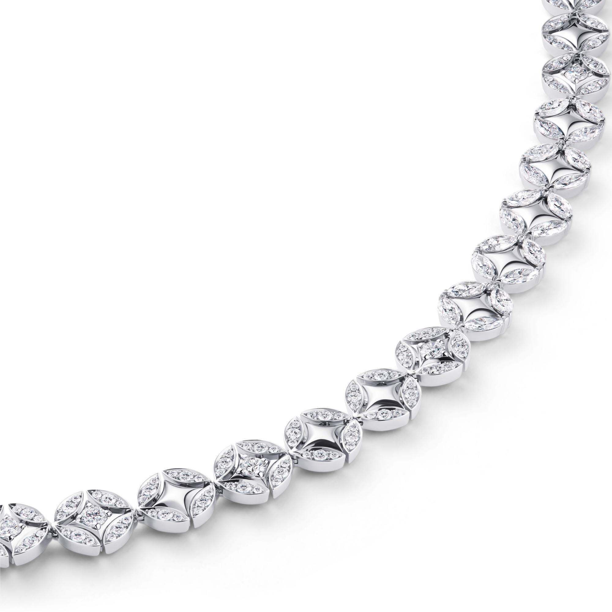  Joalheira Colares e Pingentes Galaxie Necklace, White Gold and Diamonds | Louis Vuitton ® (Zoom no Produto)