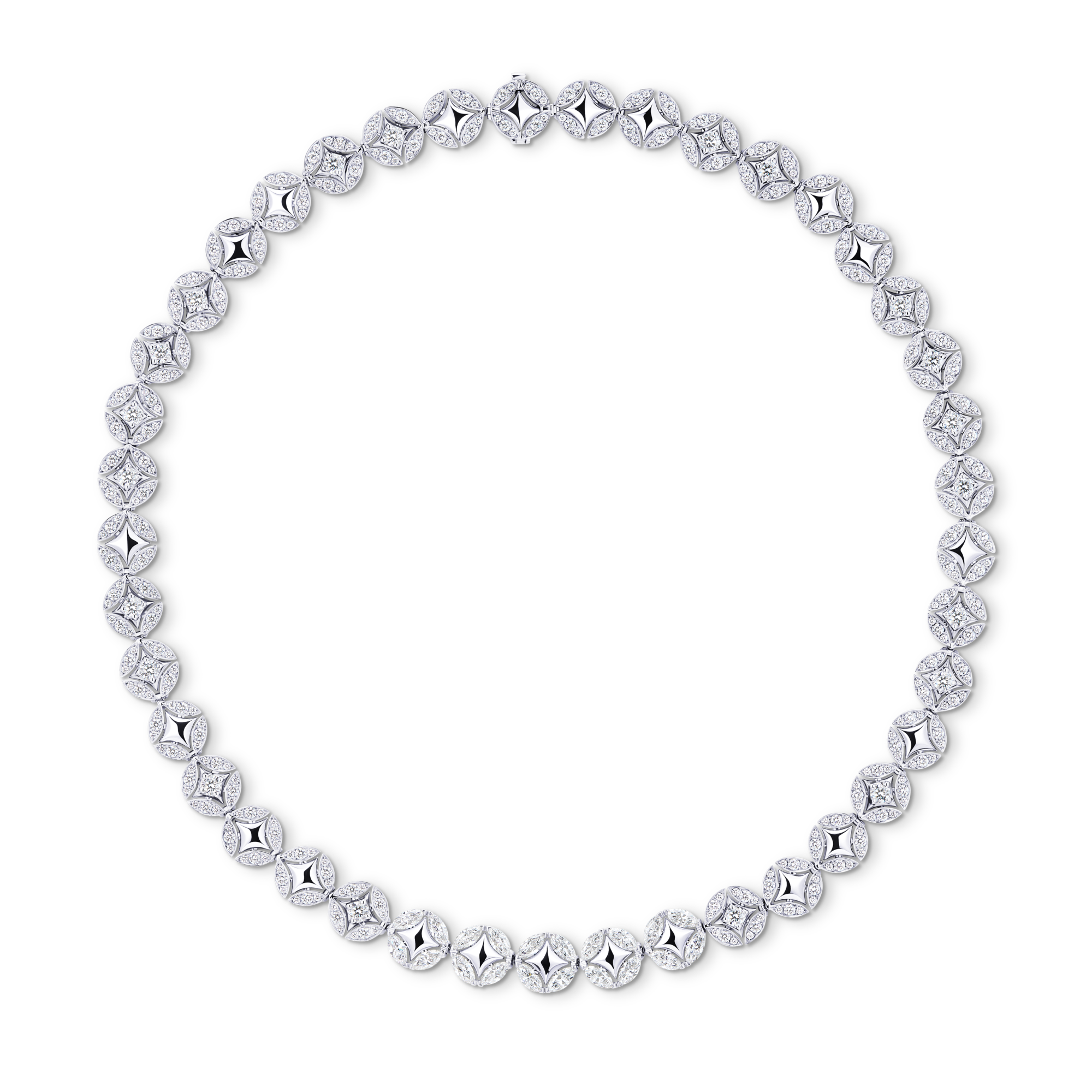  Joalheira Colares e Pingentes Galaxie Necklace, White Gold and Diamonds | Louis Vuitton ® (Zoom no Produto)