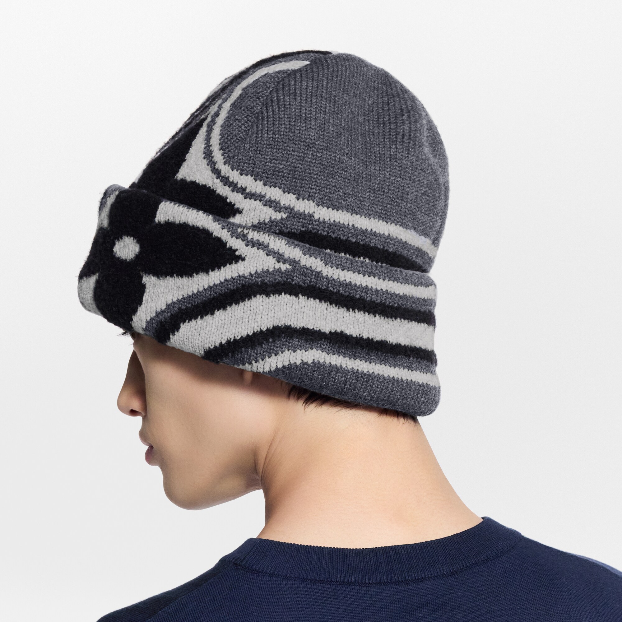 S00 Acessórios Chapéus, Gorros e Luvas Gorro LV Crush com Grafismo de Flor | Louis Vuitton ® (Zoom no Produto)