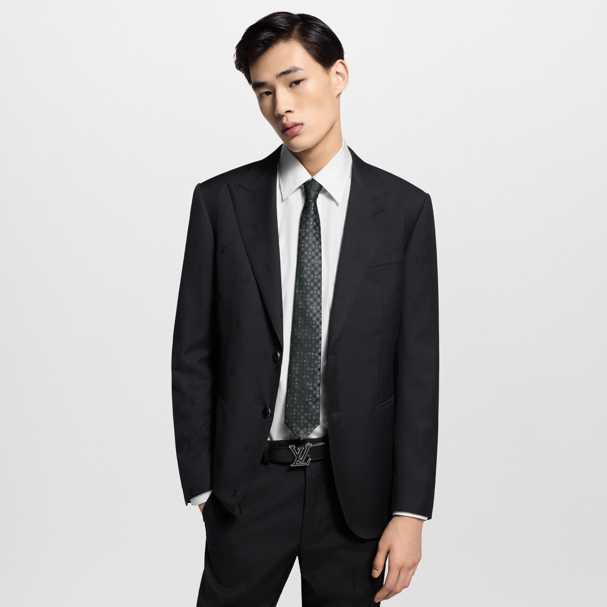 S00 Acessórios Gravatas e Lenços de Bolso Gravata Flowers Check | Louis Vuitton ® (Zoom no Produto)