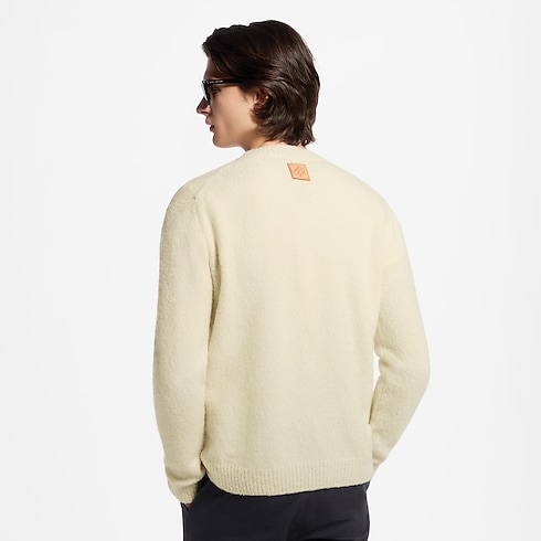 Intarsia Signature Long-Sleeved Pullover – Vista No Corpo (Detalhe)