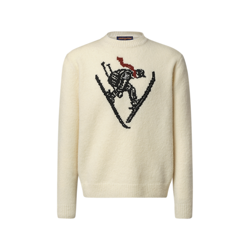 Intarsia Signature Long-Sleeved Pullover – Vista Frontal