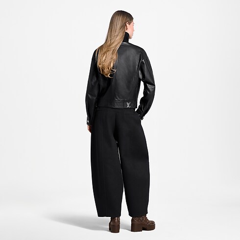 Ready-to-Wear Casacos e Jaquetas Jaqueta Biker com Detalhe de Lã | Louis Vuitton ® (Zoom no Produto)