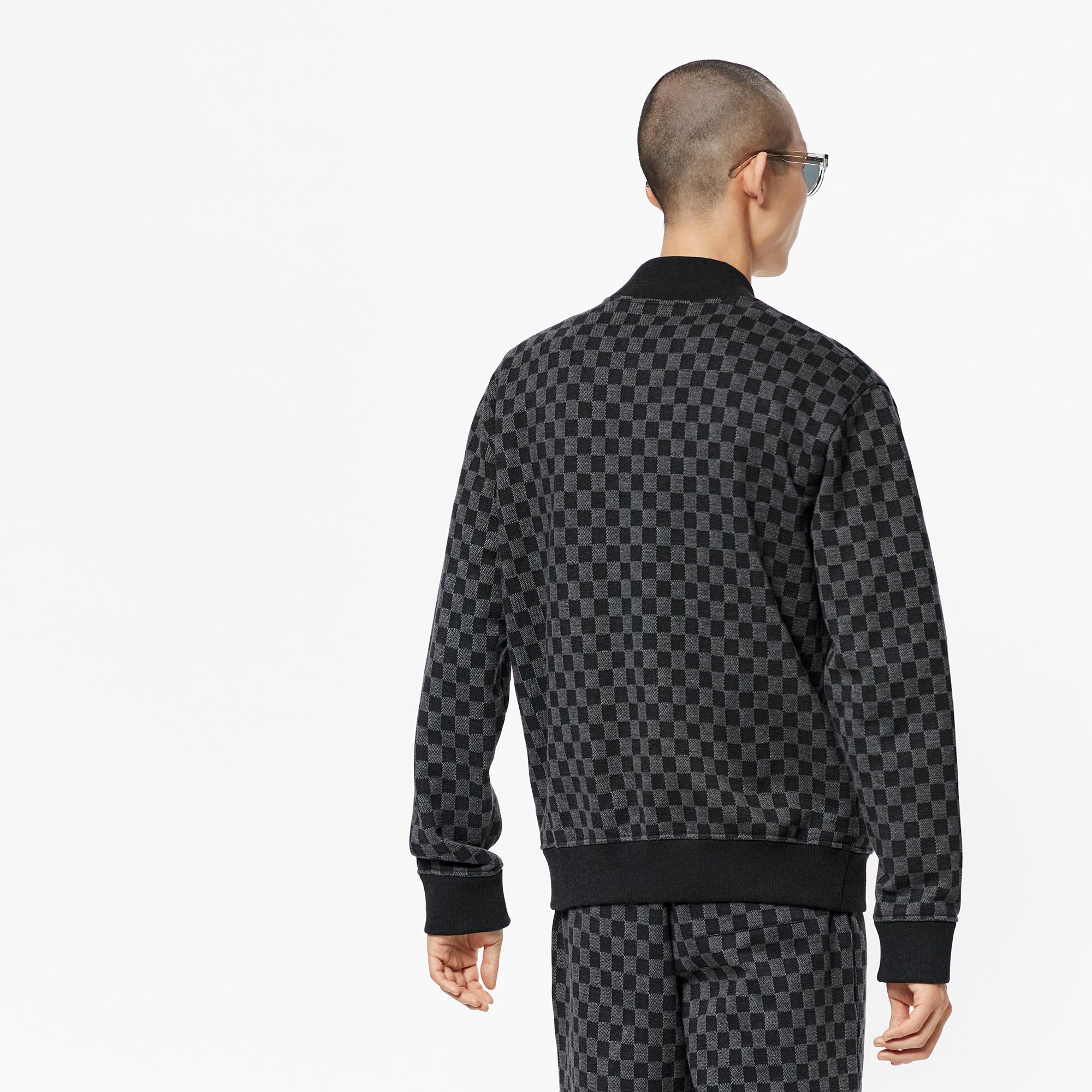  Ready-to-Wear Malhas e Moletons Jaqueta Bomber em Jacquard Damier com Zíper | Louis Vuitton ® (Zoom no Produto)