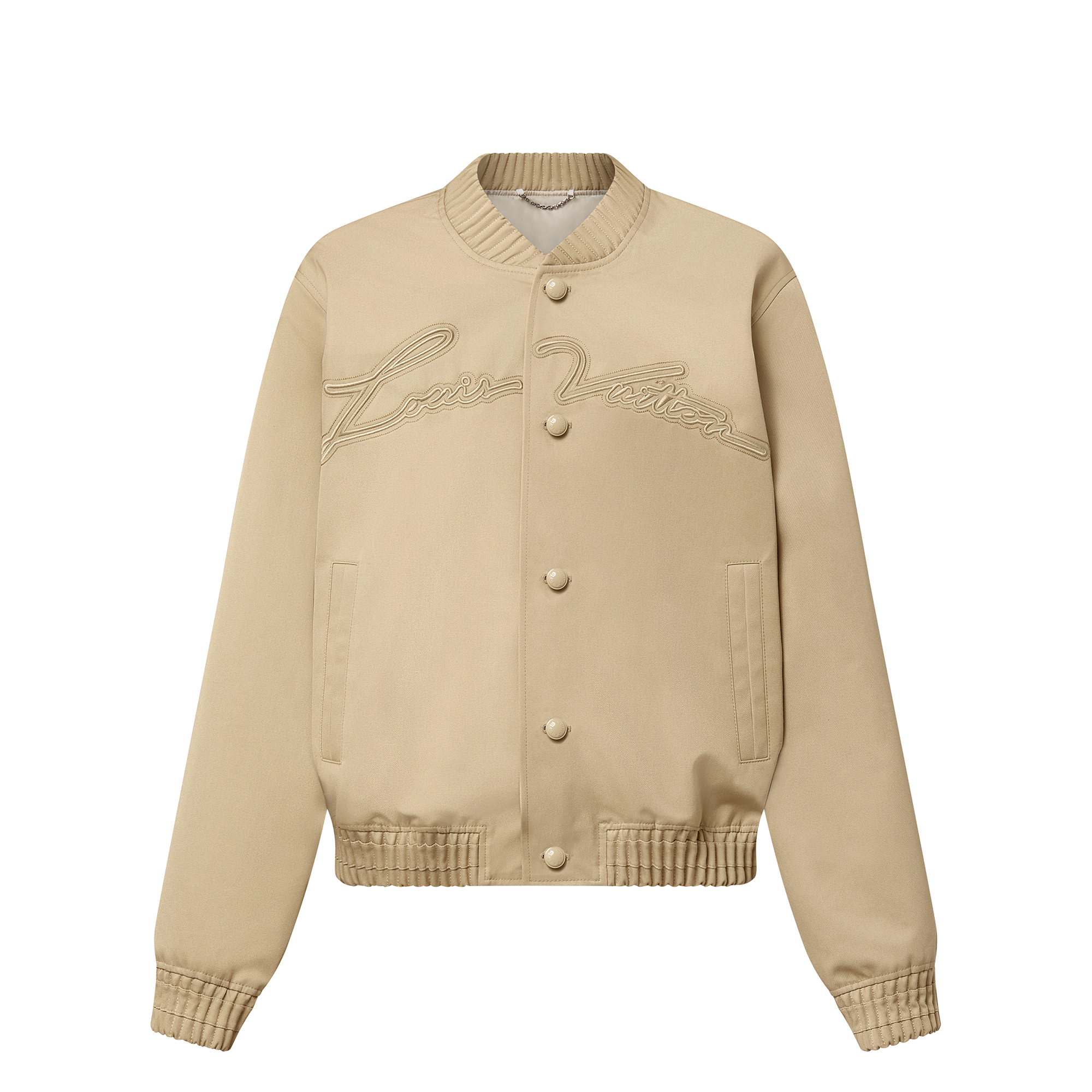  Discontinued Product Obs 9 Jaqueta Bomber em Mescla de Algodão Bordada | Louis Vuitton ® (Zoom no Produto)