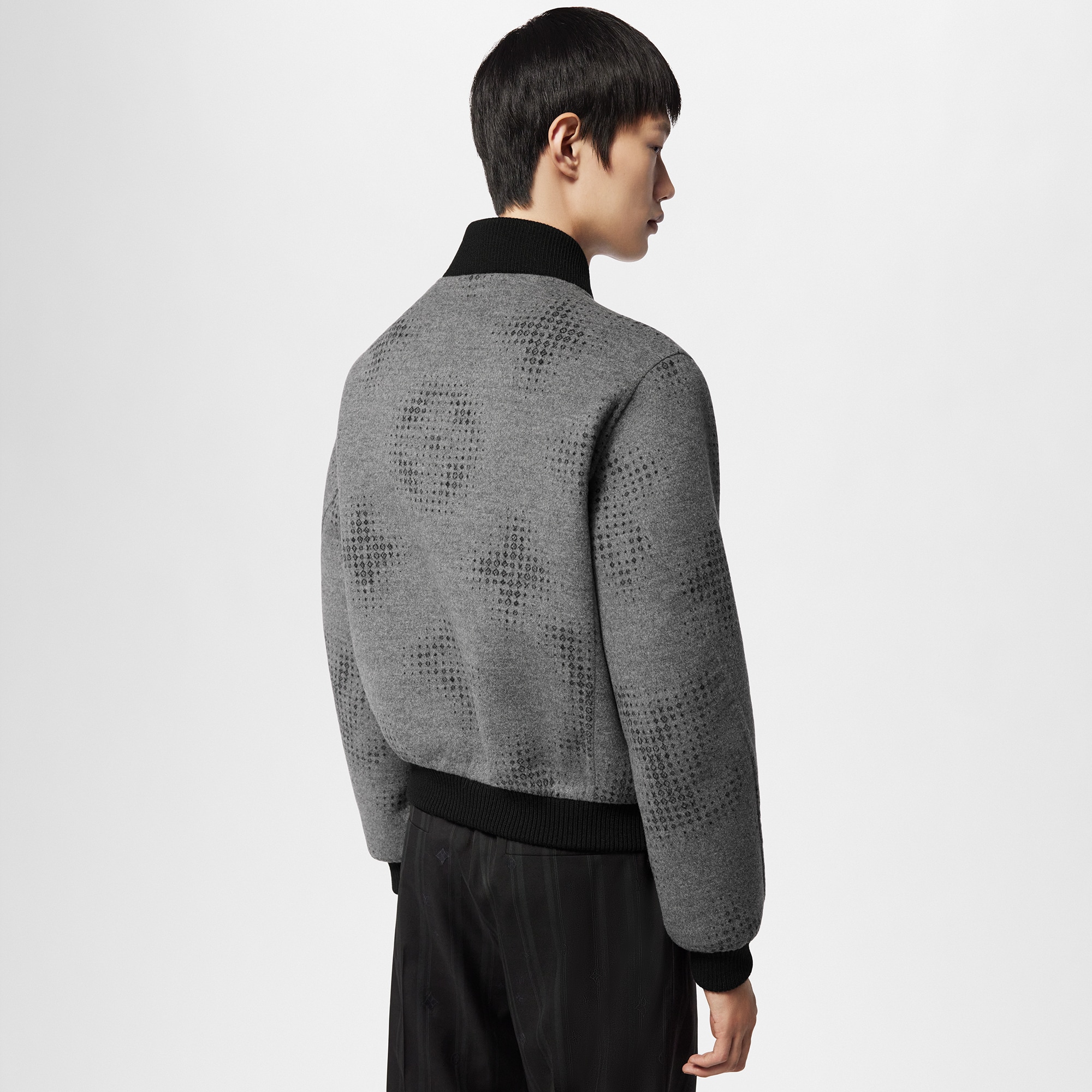  Discontinued Product Obs 12 Jaqueta Bomber em Mescla de Lã e Seda Dupla Face | Louis Vuitton ® (Zoom no Produto)