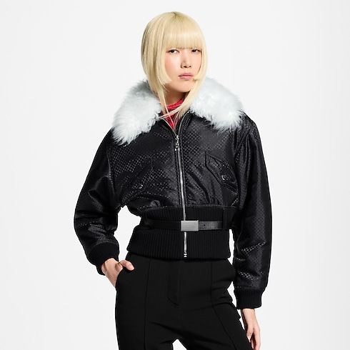 Jaqueta Bomber Nanogram com Gola de Shearling – Vista Cortada