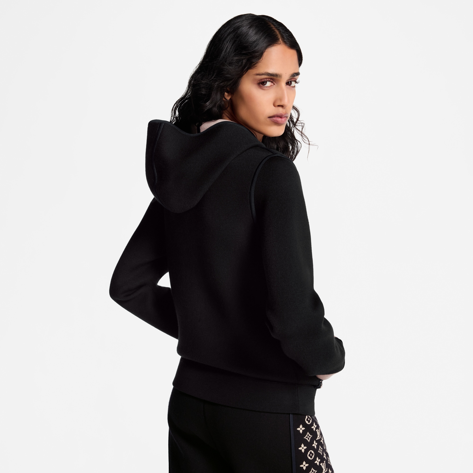  Ready-to-Wear Tricot Jaqueta com Capuz e Detalhe de Monogram | Louis Vuitton ® (Zoom no Produto)