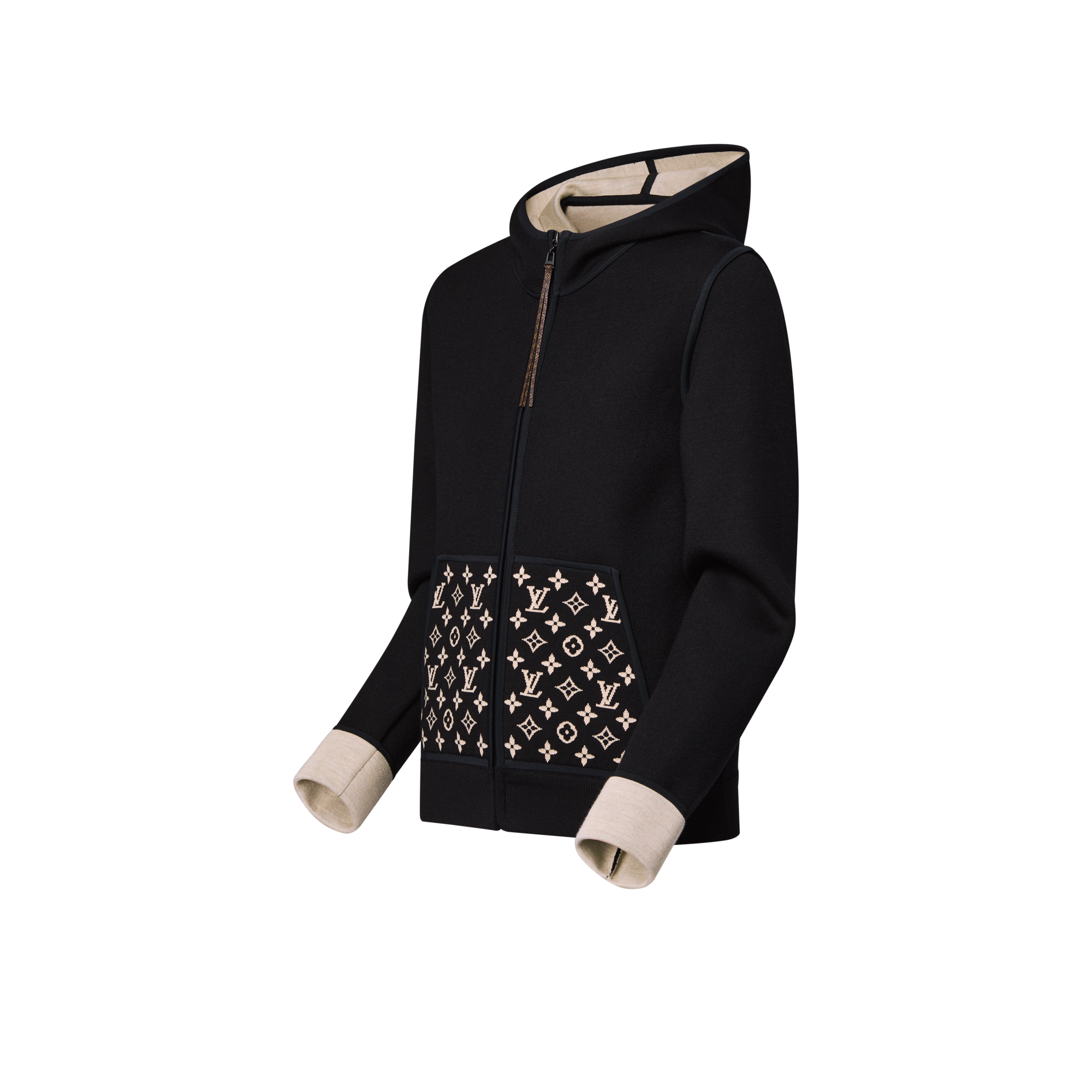  Ready-to-Wear Tricot Jaqueta com Capuz e Detalhe de Monogram | Louis Vuitton ® (Zoom no Produto)