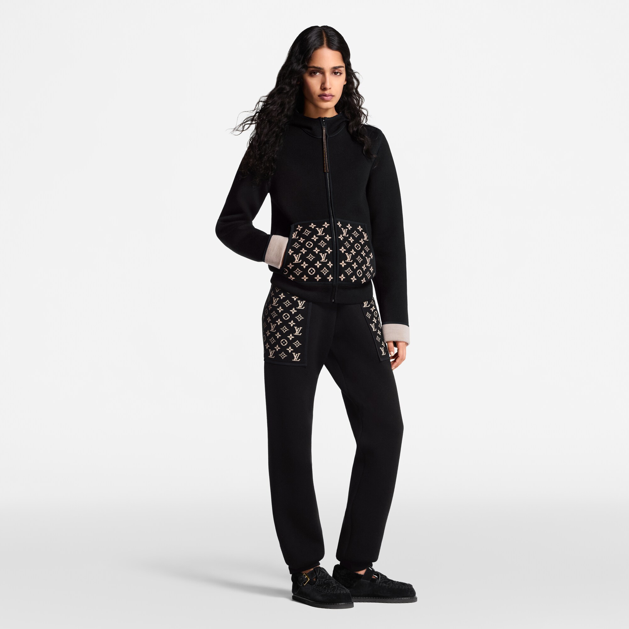  Ready-to-Wear Tricot Jaqueta com Capuz e Detalhe de Monogram | Louis Vuitton ® (Zoom no Produto)