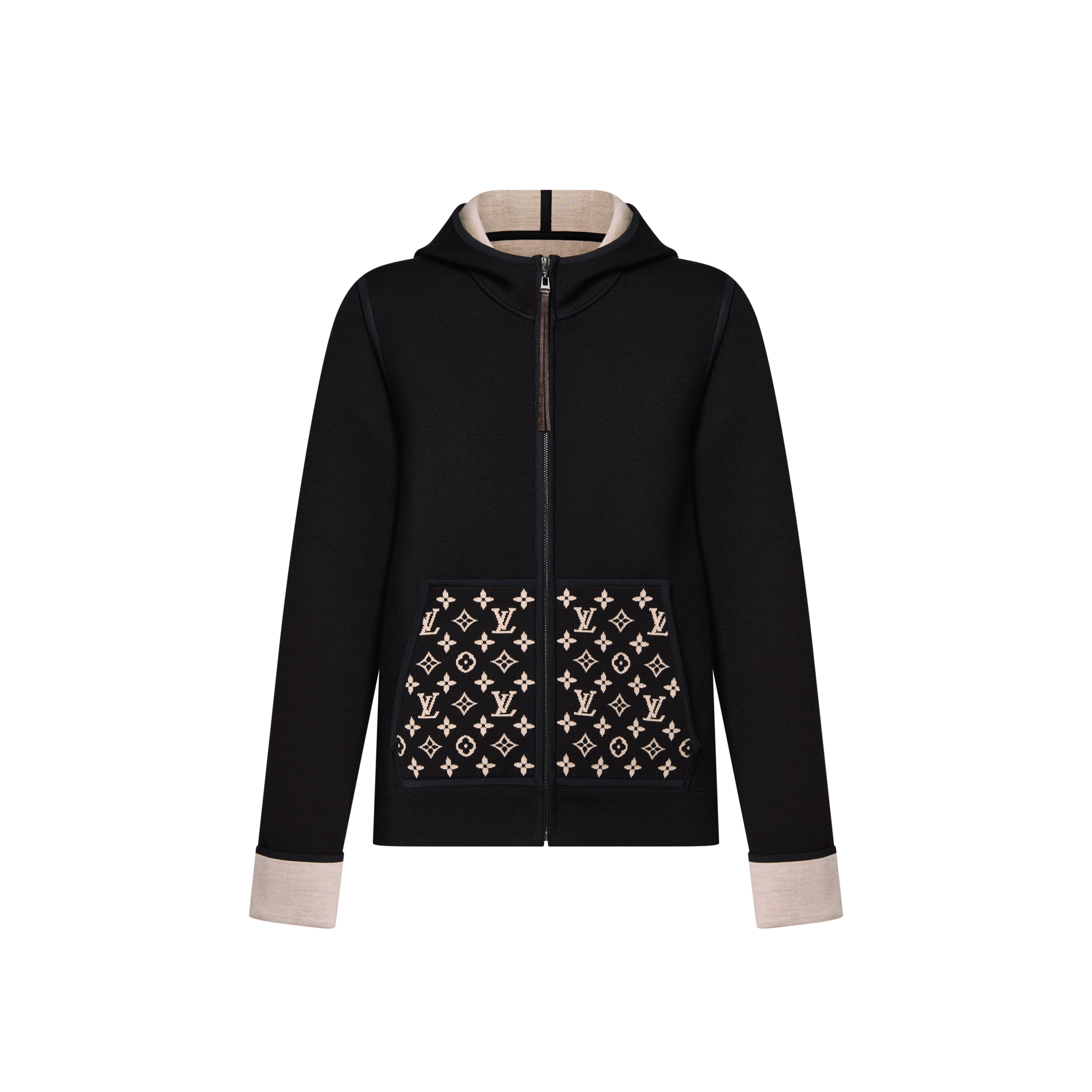  Ready-to-Wear Tricot Jaqueta com Capuz e Detalhe de Monogram | Louis Vuitton ® (Zoom no Produto)