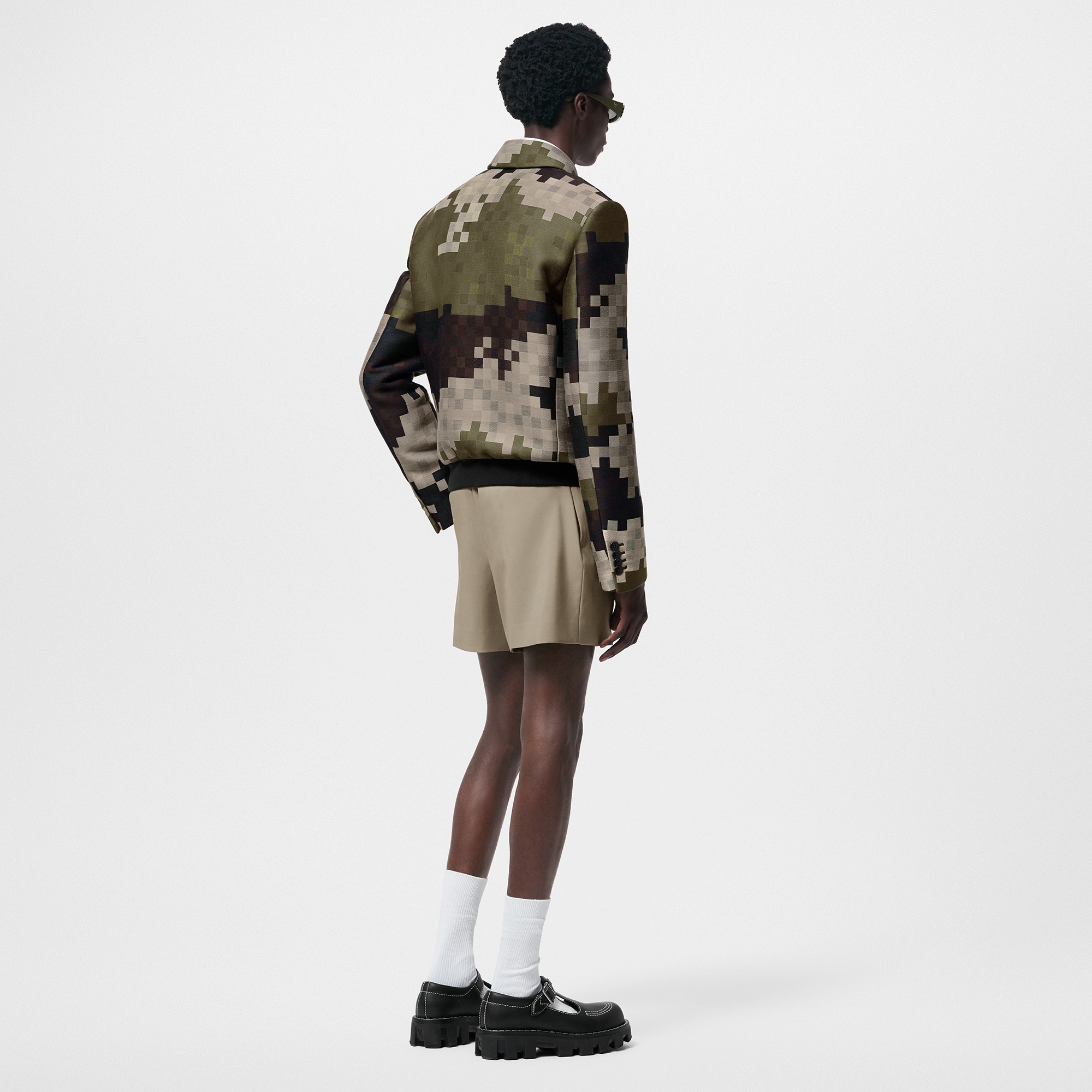  Discontinued Product Obs 12 Jaqueta de Alfaiataria Damier em Mescla de Seda | Louis Vuitton ® (Zoom no Produto)