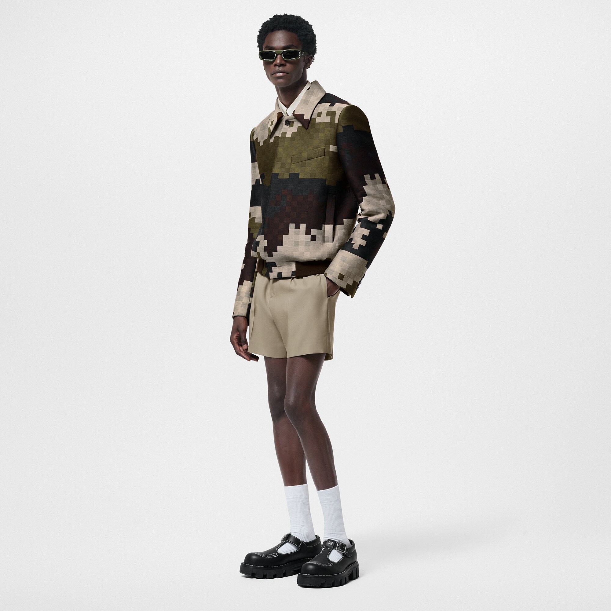  Discontinued Product Obs 12 Jaqueta de Alfaiataria Damier em Mescla de Seda | Louis Vuitton ® (Zoom no Produto)