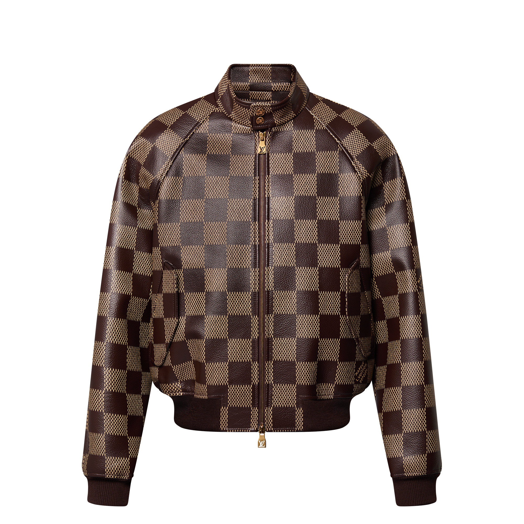  Discontinued Product Obs 9 Jaqueta de Couro Damier com Pied-de-poule | Louis Vuitton ® (Zoom no Produto)