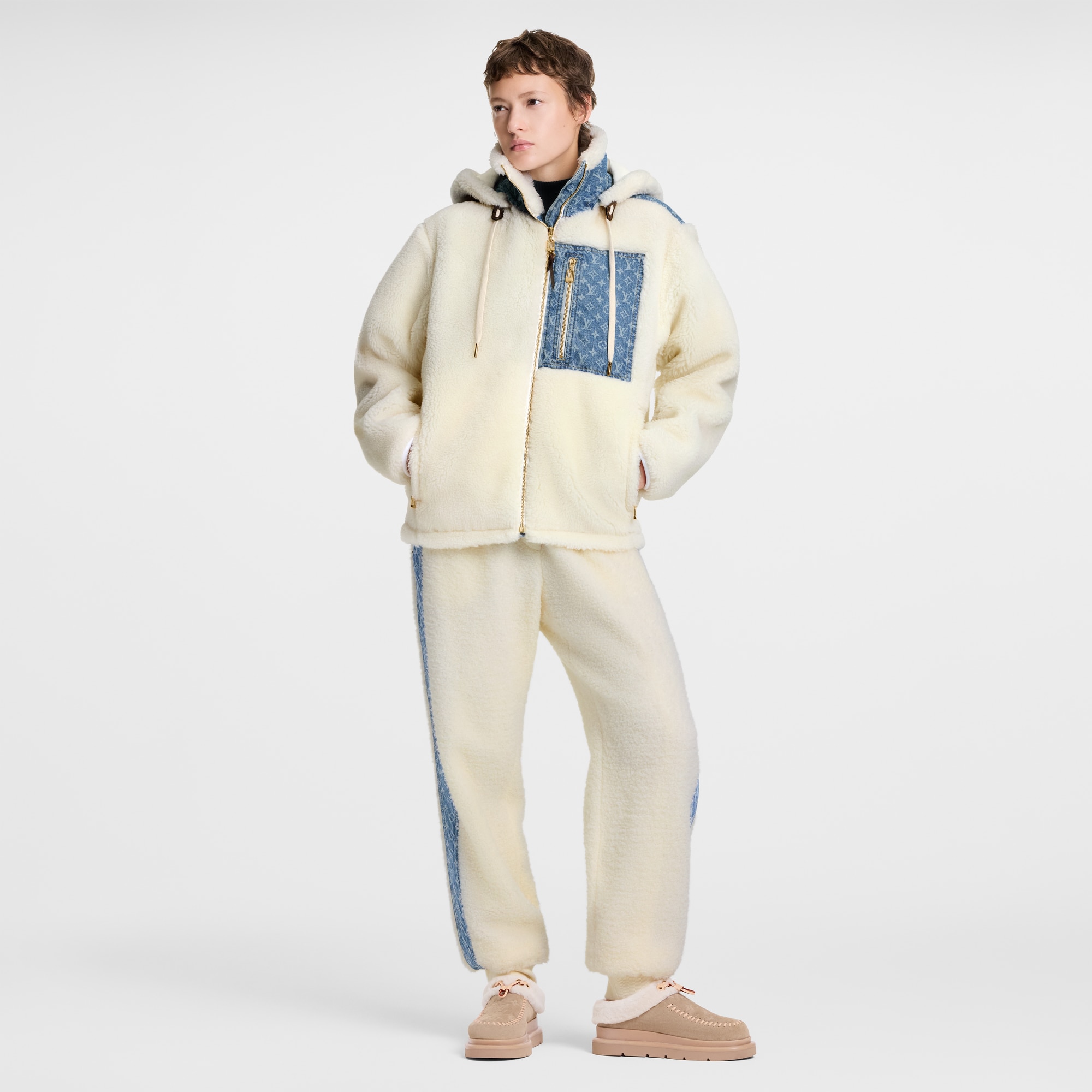  Ready-to-Wear Casacos e Jaquetas Jaqueta de Fleece com Detalhe Monogram | Louis Vuitton ® (Zoom no Produto)