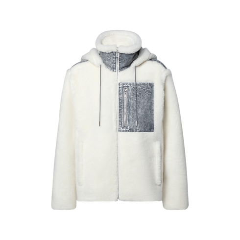 Jaqueta de Fleece com Detalhe Monogram – Vista Frontal