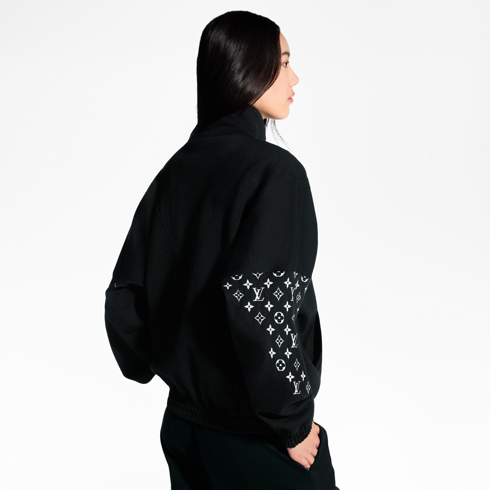  Ready-to-Wear Casacos e Jaquetas Jaqueta de Malha com Detalhe de Monogram | Louis Vuitton ® (Zoom no Produto)