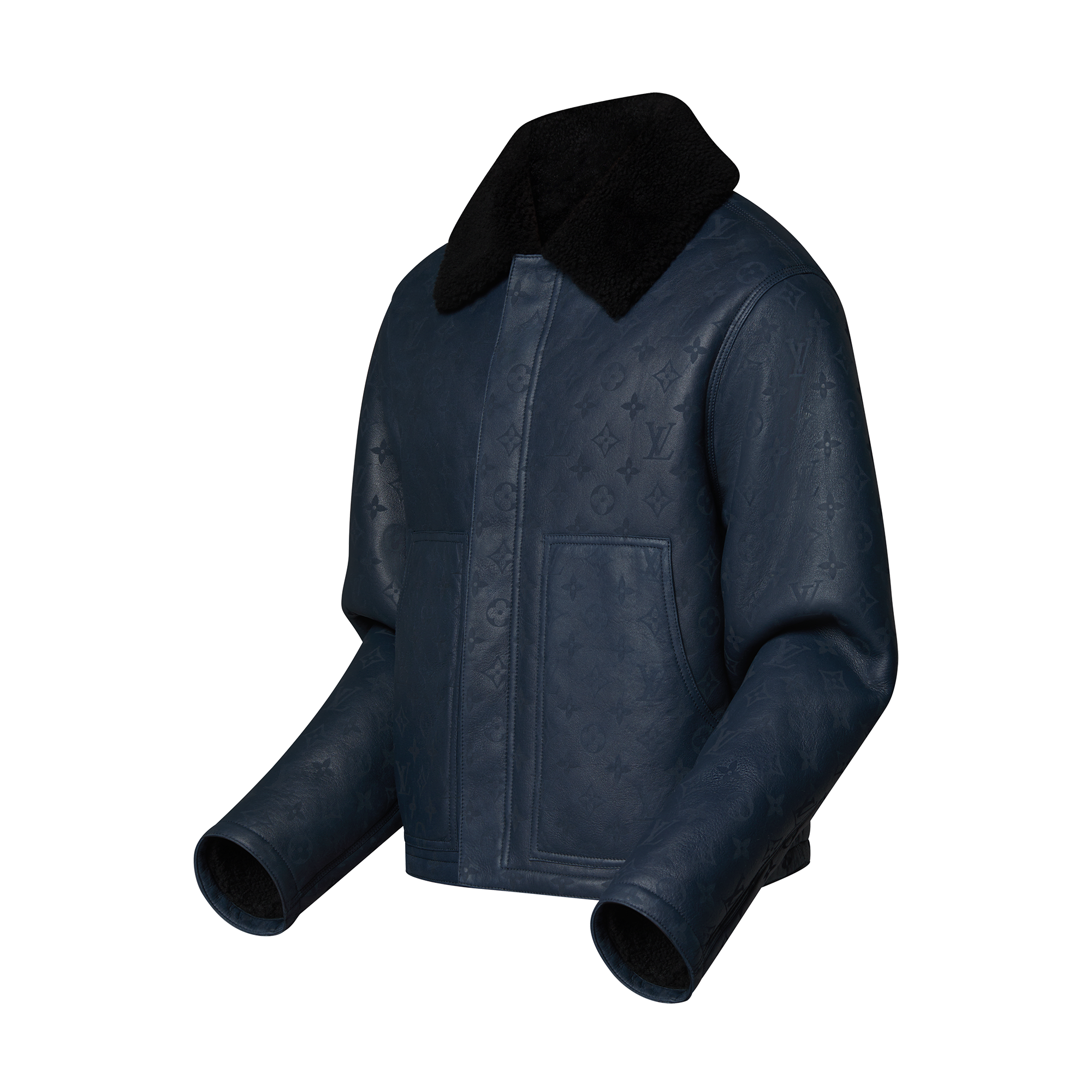  Discontinued Product Obs 12 Jaqueta de Shearling com Monogram | Louis Vuitton ® (Zoom no Produto)