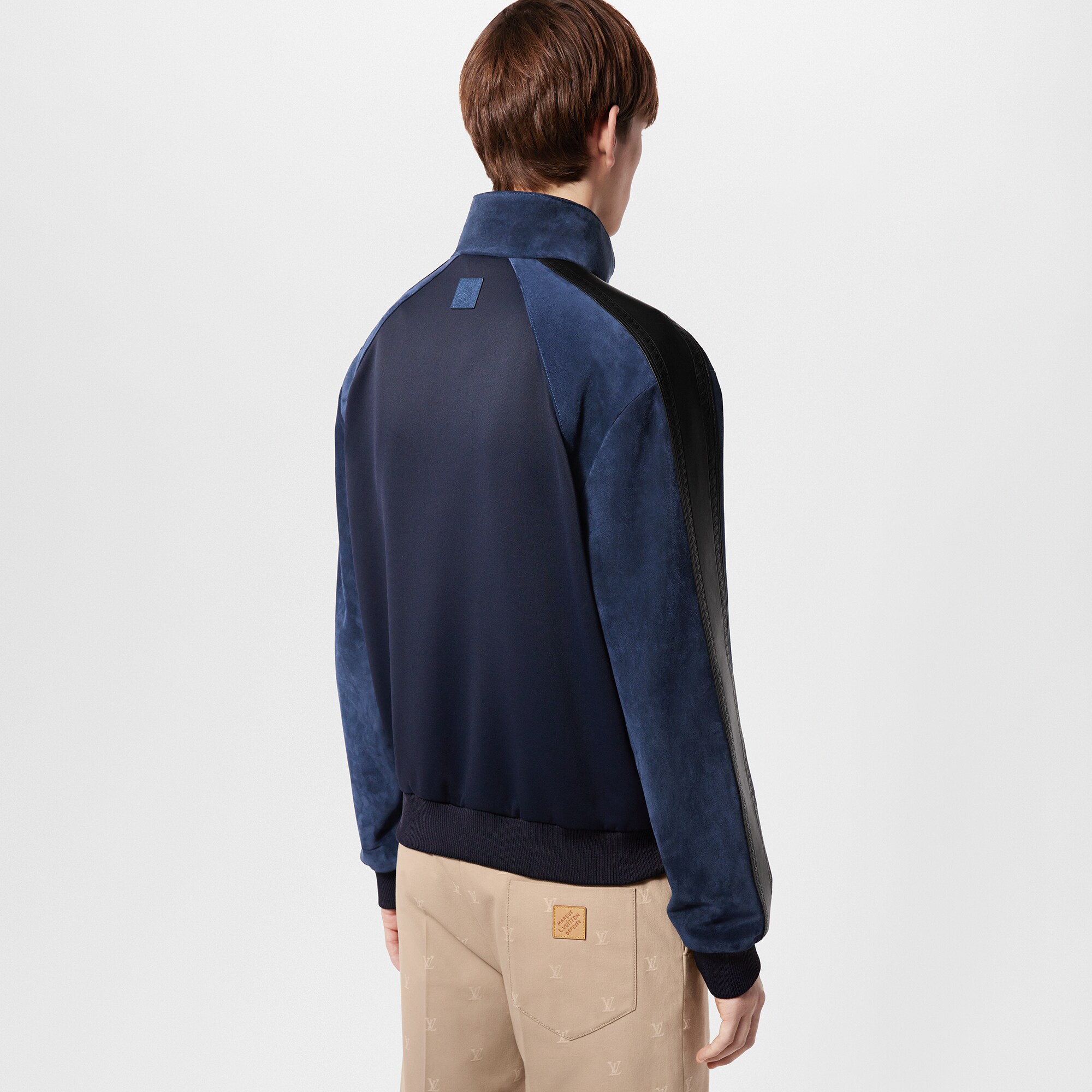  Discontinued Product Obs 12 Jaqueta de Suede e Jersey | Louis Vuitton ® (Zoom no Produto)