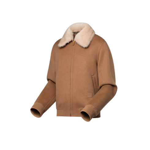 Ready-to-Wear Casacos e Agasalhos Jaqueta de Vicunha e Cashmere com Gola em Pele de Vison | Louis Vuitton ® (Zoom no Produto)