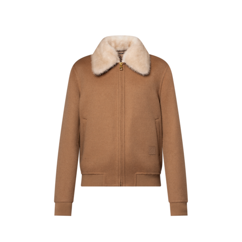 Ready-to-Wear Casacos e Agasalhos Jaqueta de Vicunha e Cashmere com Gola em Pele de Vison | Louis Vuitton ® (Zoom no Produto)