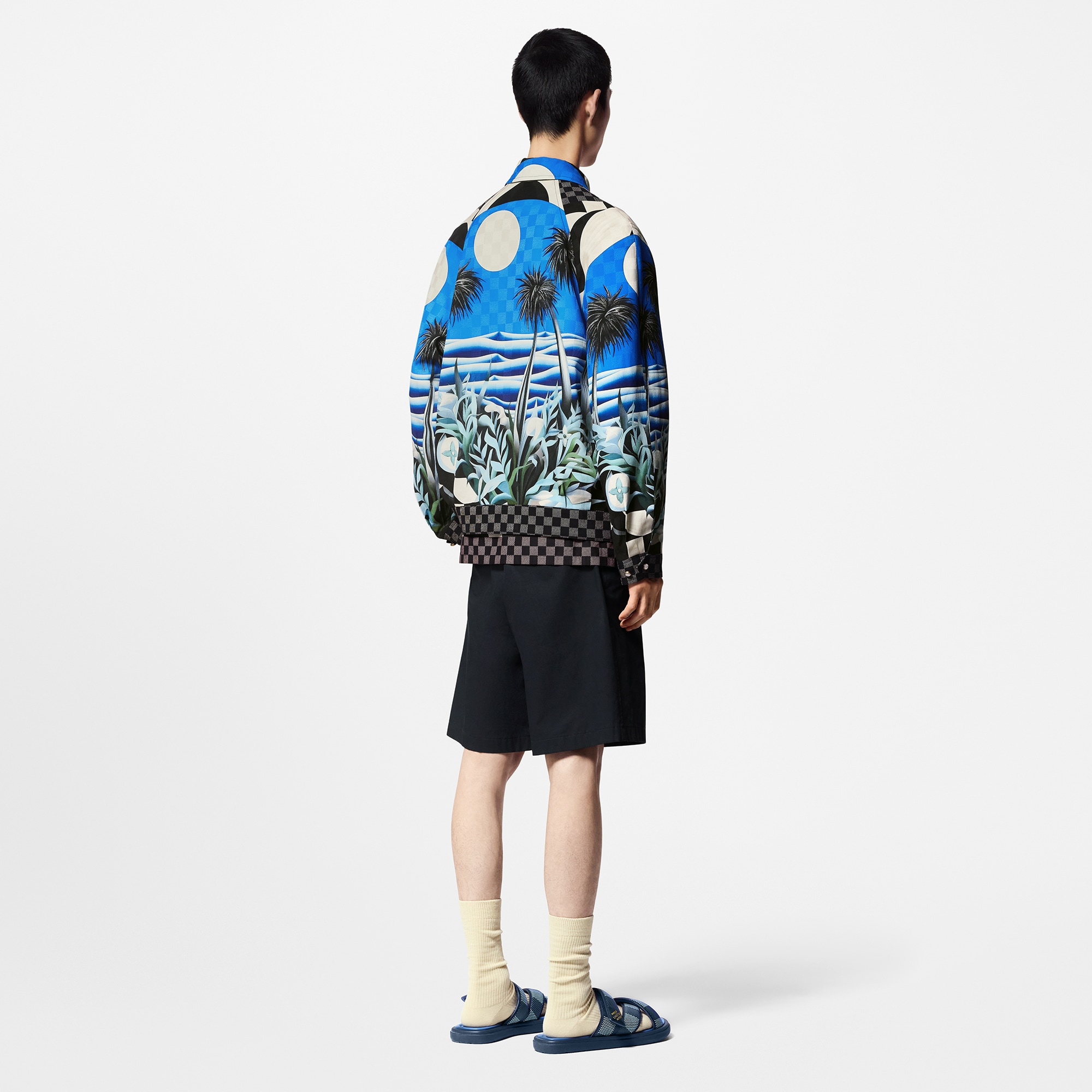  Discontinued Product Obs 12 Jaqueta de Viscose Estampada | Louis Vuitton ® (Zoom no Produto)