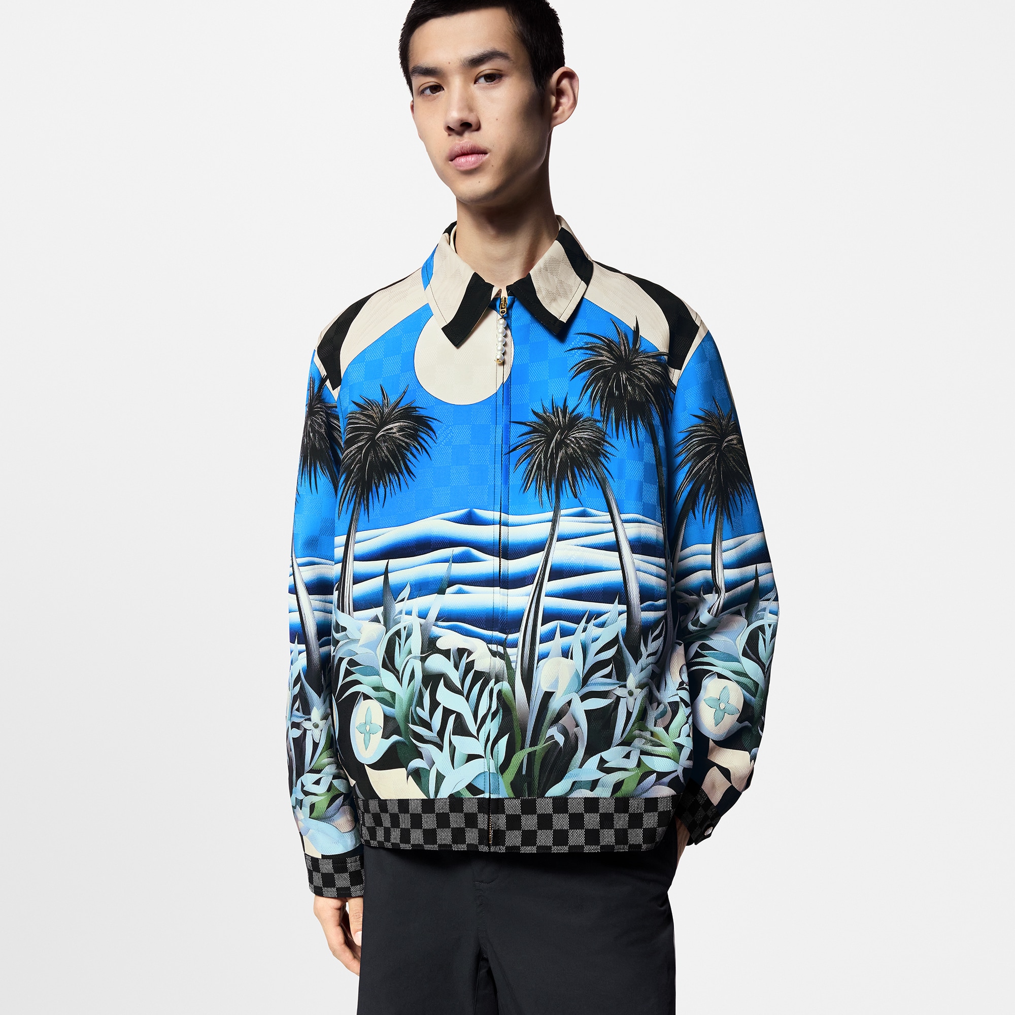  Discontinued Product Obs 12 Jaqueta de Viscose Estampada | Louis Vuitton ® (Zoom no Produto)