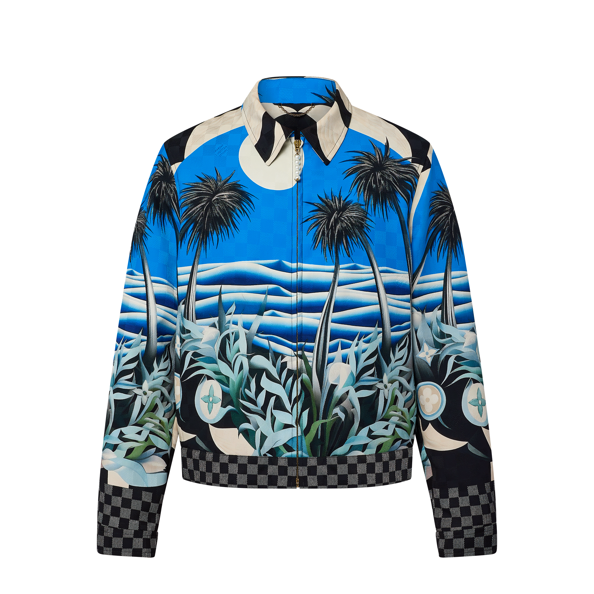  Discontinued Product Obs 12 Jaqueta de Viscose Estampada | Louis Vuitton ® (Zoom no Produto)