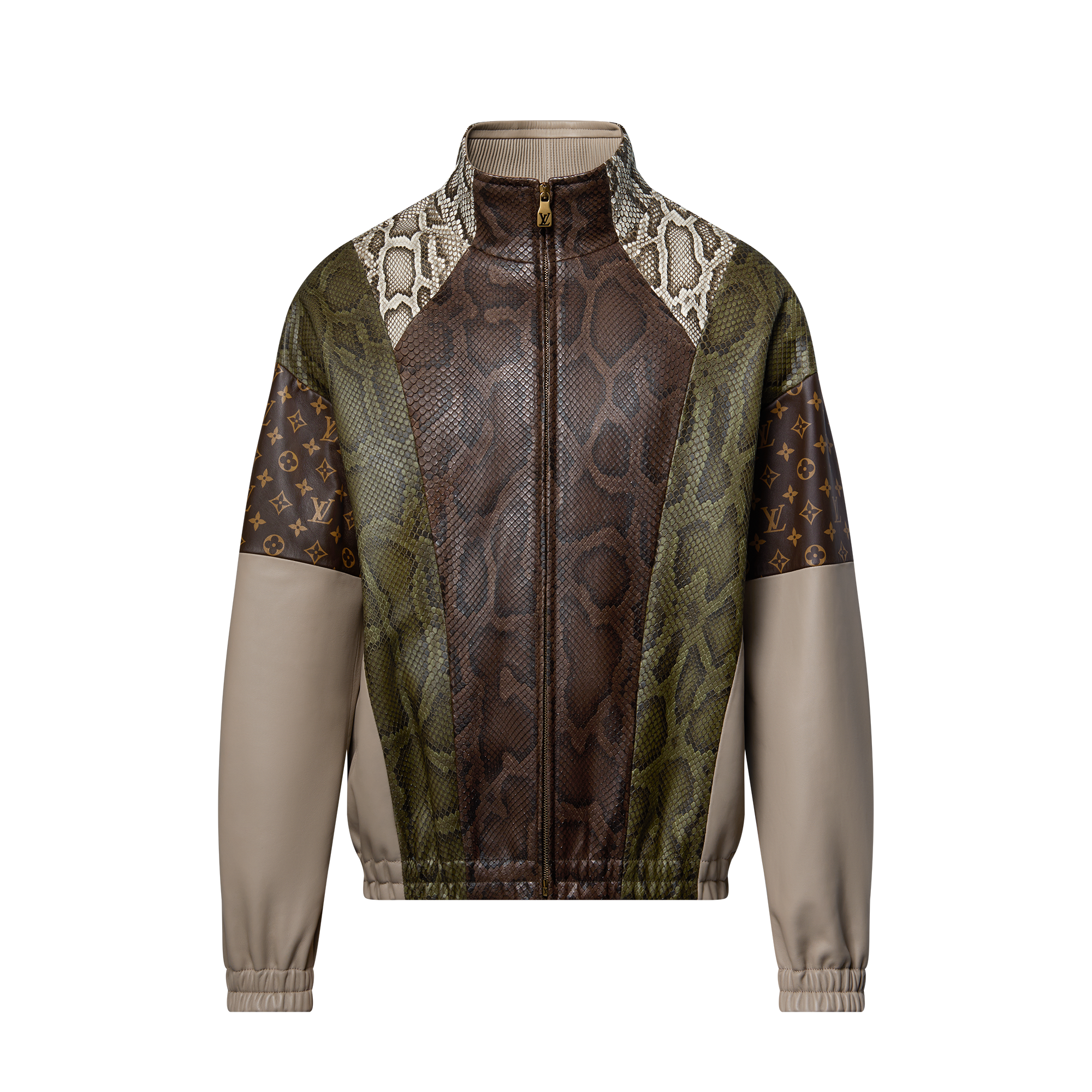  Ready-to-Wear Casacos e Agasalhos Jaqueta em Couro de Cordeiro e Couro Píton | Louis Vuitton ® (Zoom no Produto)