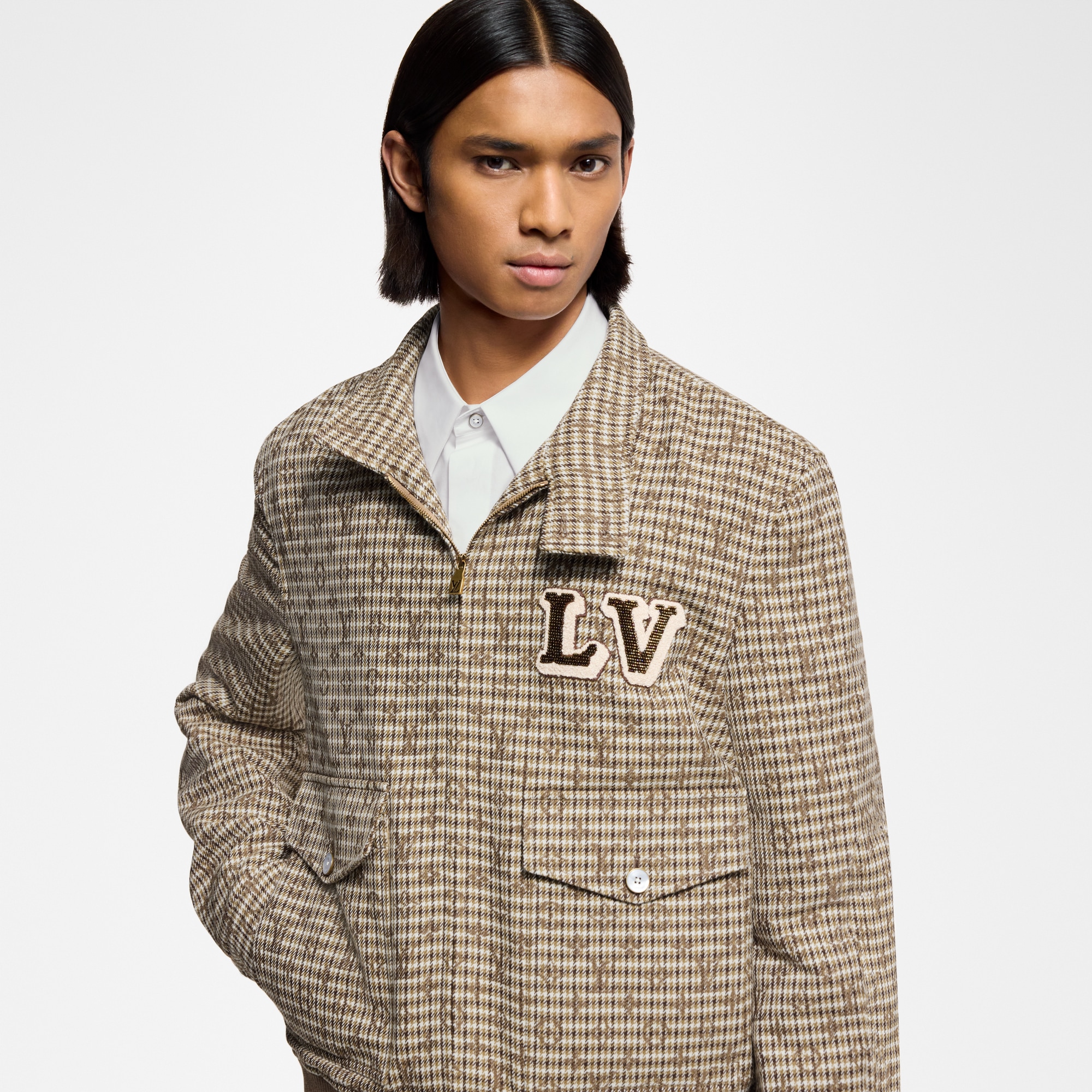  Ready-to-Wear Casacos e Agasalhos Jaqueta Harrington de Lã com Monogram | Louis Vuitton ® (Zoom no Produto)
