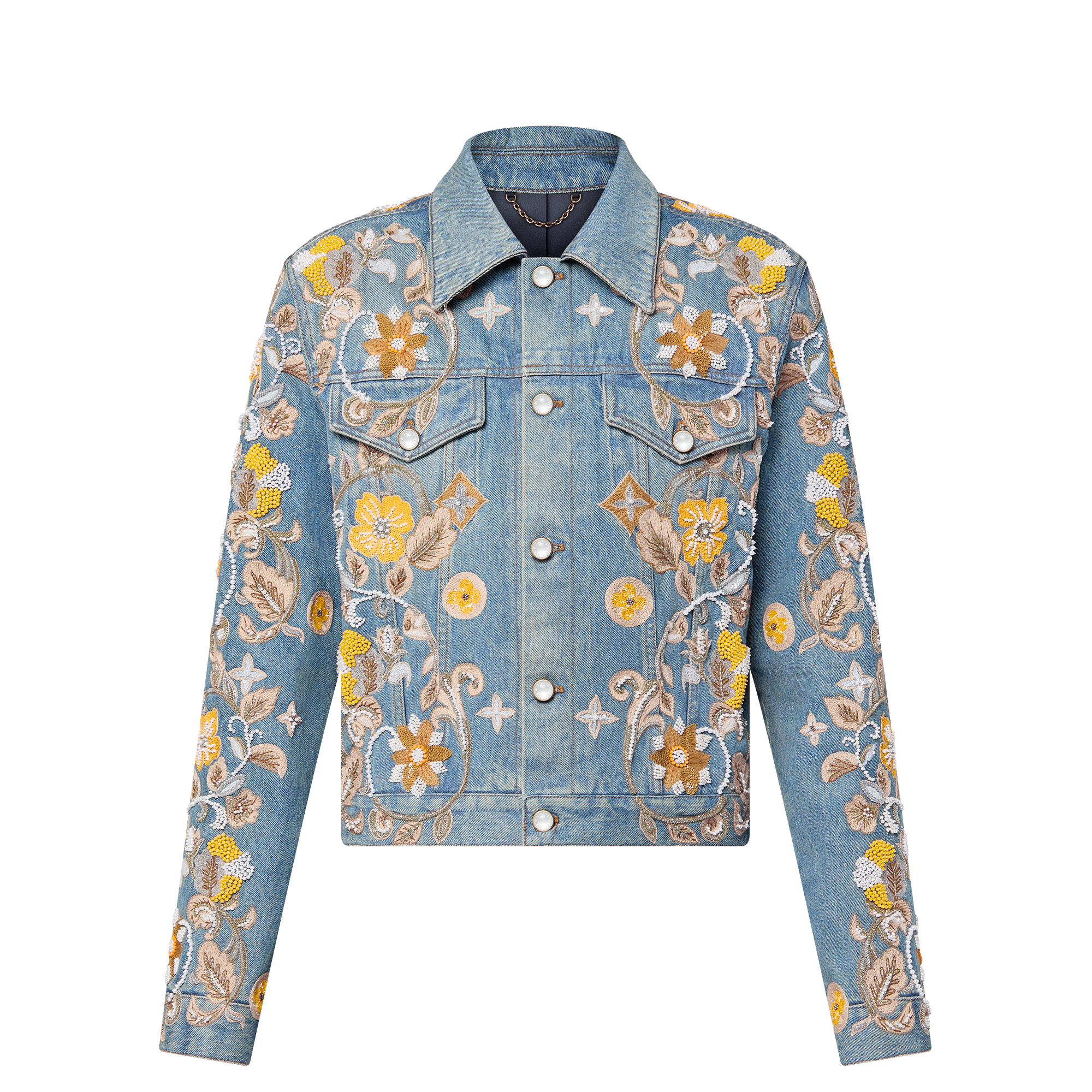  Ready-to-Wear Casacos e Agasalhos Jaqueta Jeans Bordada - Feita sob Encomenda | Louis Vuitton ® (Zoom no Produto)
