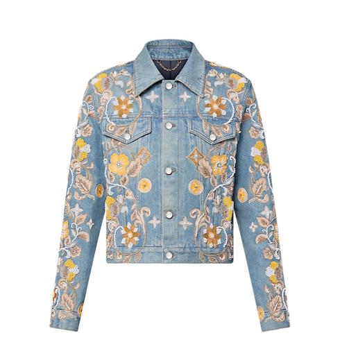 Ready-to-Wear Casacos e Agasalhos Jaqueta Jeans Bordada - Feita sob Encomenda | Louis Vuitton ® (Zoom no Produto)