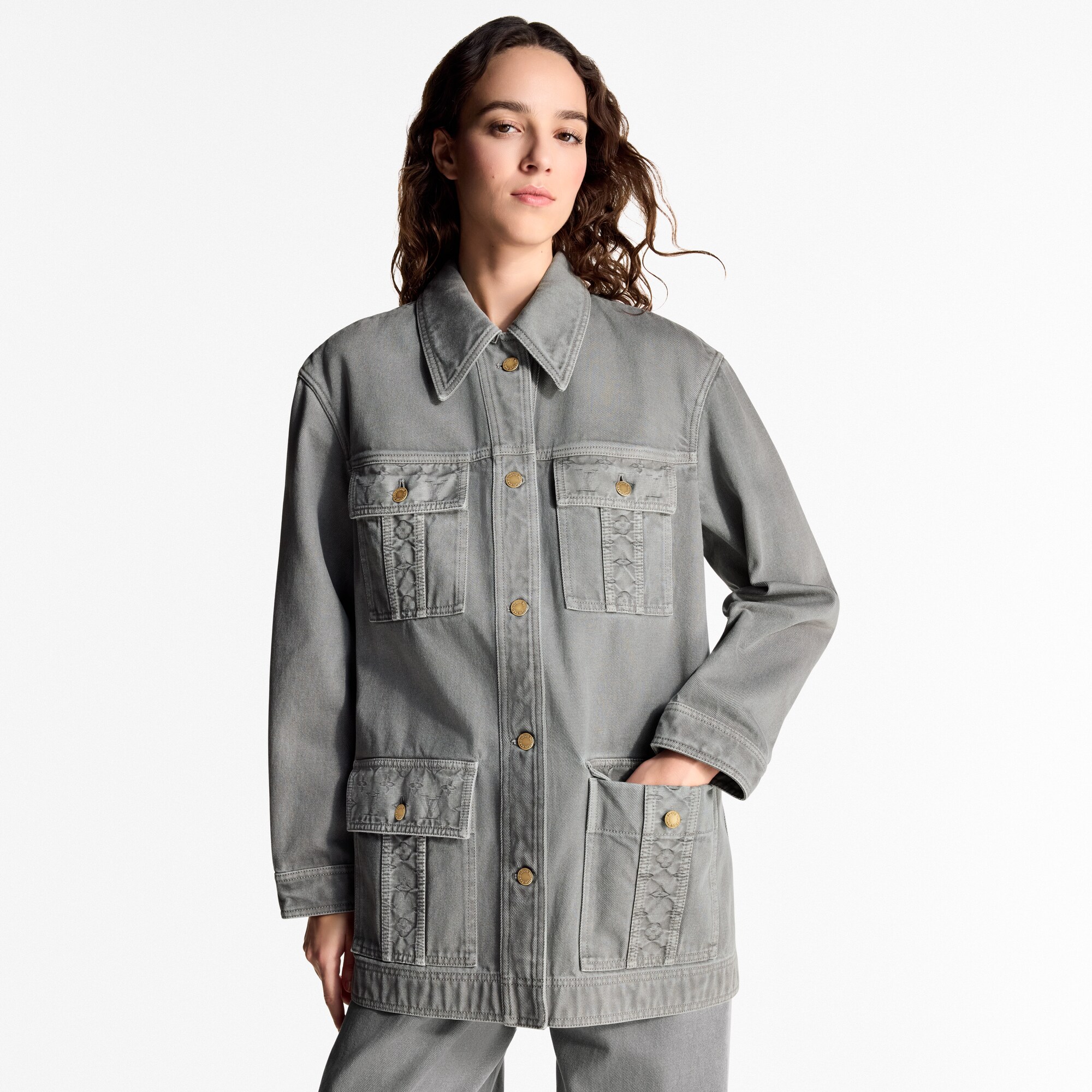  Ready-to-Wear Casacos e Jaquetas Jaqueta Jeans com Bolsos | Louis Vuitton ® (Zoom no Produto)