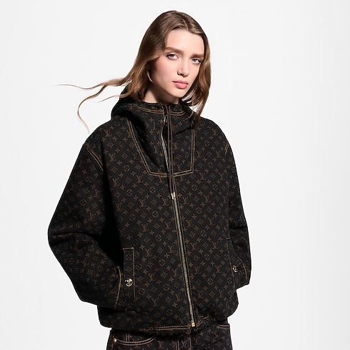 Ready-to-Wear Casacos e Jaquetas Jaqueta Jeans com Monogram e Zíper | Louis Vuitton ® (Zoom no Produto)