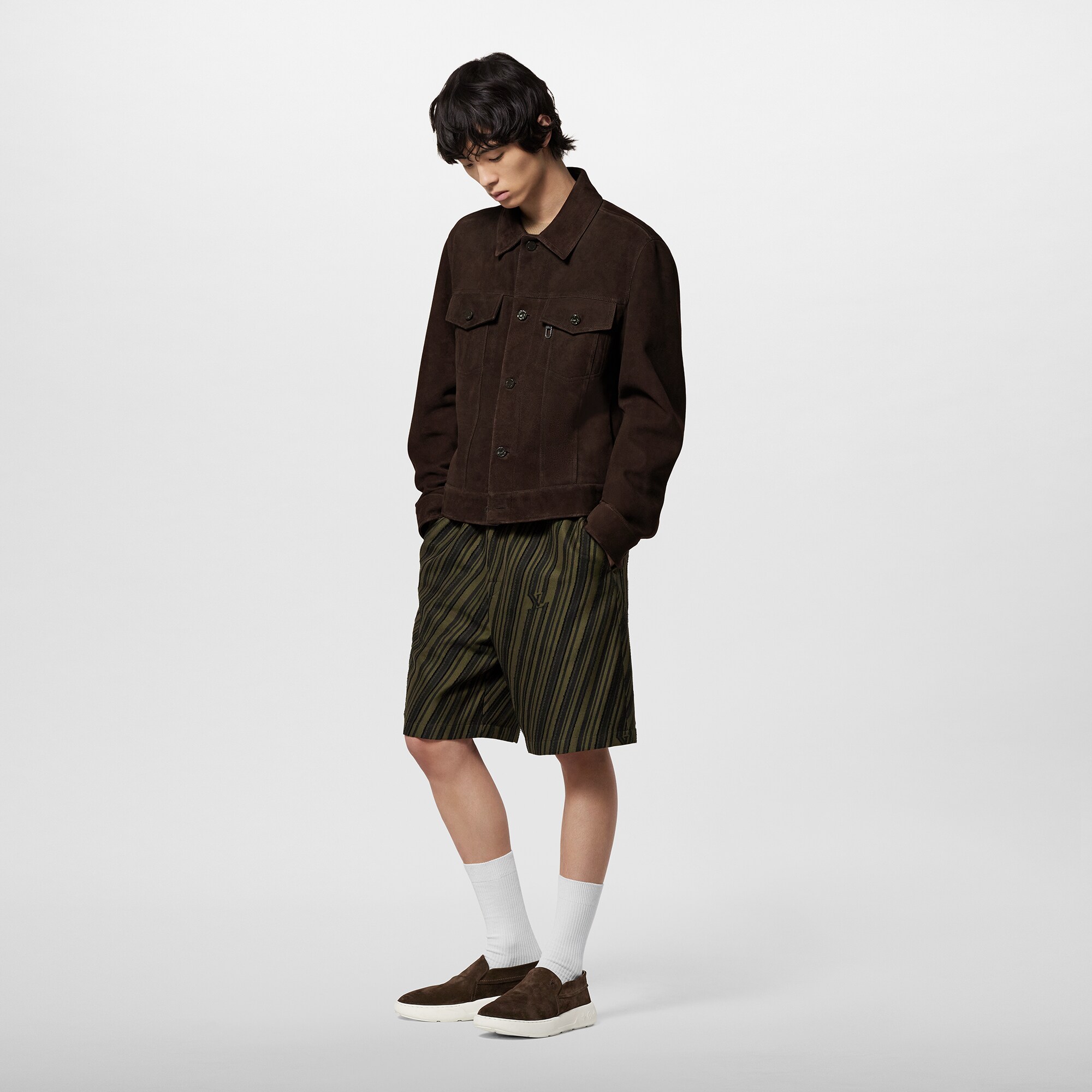  Ready-to-Wear Casacos e Agasalhos Jaqueta Jeans com Suede | Louis Vuitton ® (Zoom no Produto)