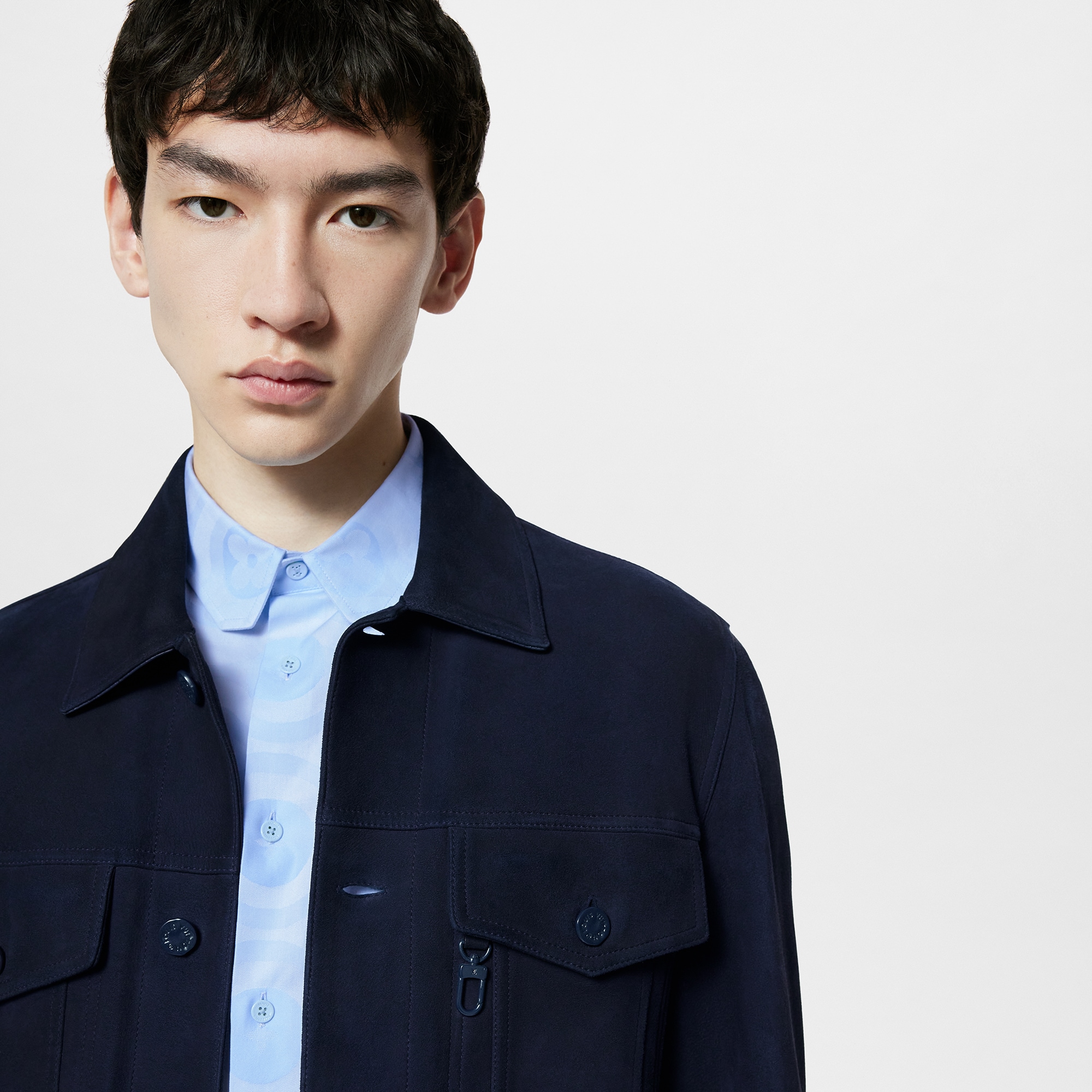  Ready-to-Wear Casacos e Agasalhos Jaqueta Jeans em Suede | Louis Vuitton ® (Zoom no Produto)