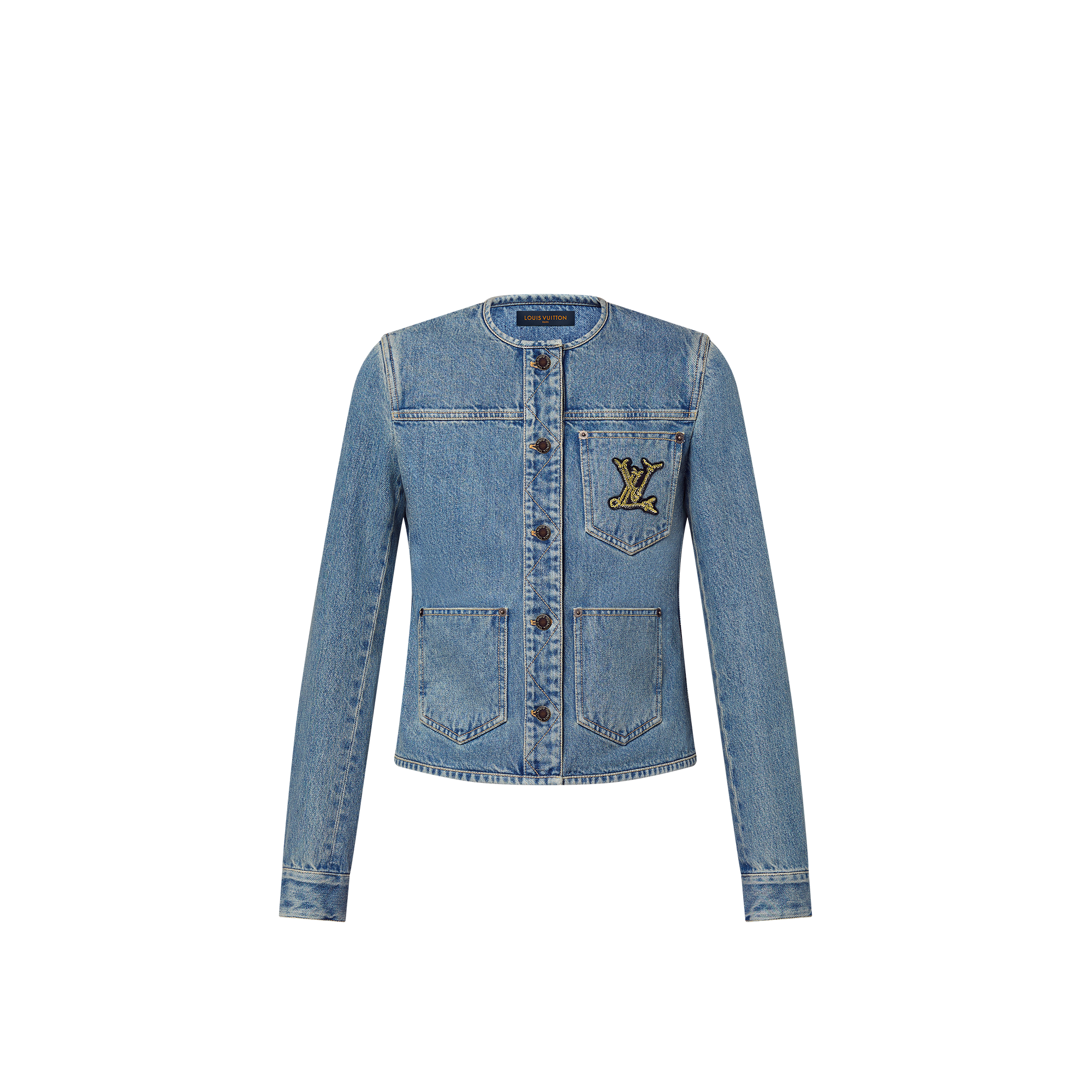  Ready-to-Wear Casacos e Jaquetas Jaqueta Jeans Justa | Louis Vuitton ® (Zoom no Produto)