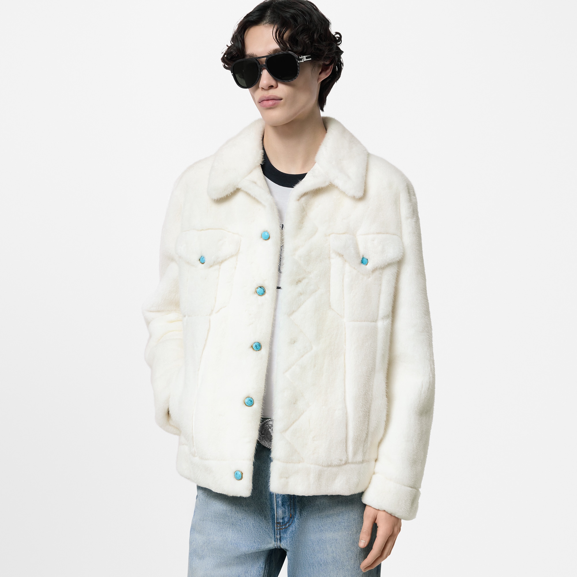  Ready-to-Wear Casacos e Agasalhos Jaqueta Trucker em Vison | Louis Vuitton ® (Zoom no Produto)