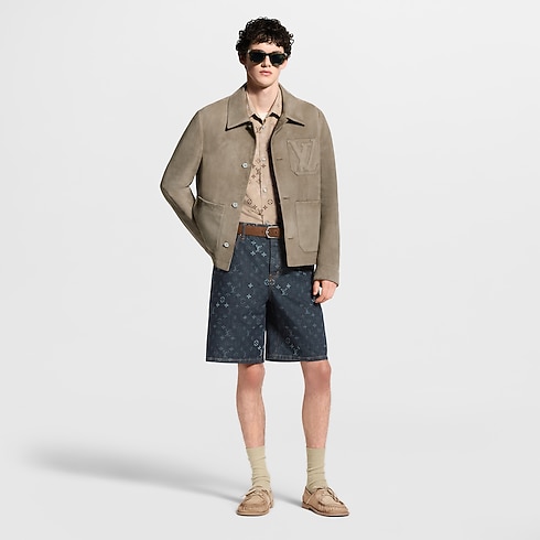 Ready-to-Wear Casacos e Agasalhos Jaqueta Utilitária em Suede Leve | Louis Vuitton ® (Zoom no Produto)